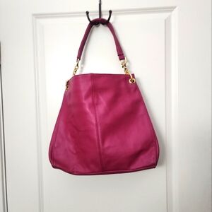 Cuore & Pelle  Fuchia  Pink  Pebbled Leather Hobo Style  Handbag